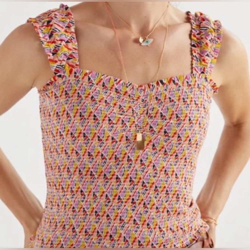 NWOT! Anthropologie Maeve Smocked Tank